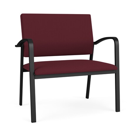Lesro Newport Bariatric Chair Metal Frame, Black, OH Wine Upholstery NP1401